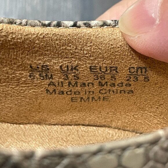 Naturalizer Emme Womens Size 6.5 Shoes Multicolor Snake Print Wedge Oxford - Picture 12 of 12